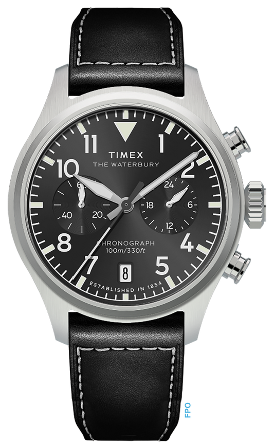 Waterbury Ace Chronograph 41mm Leather Strap Watch