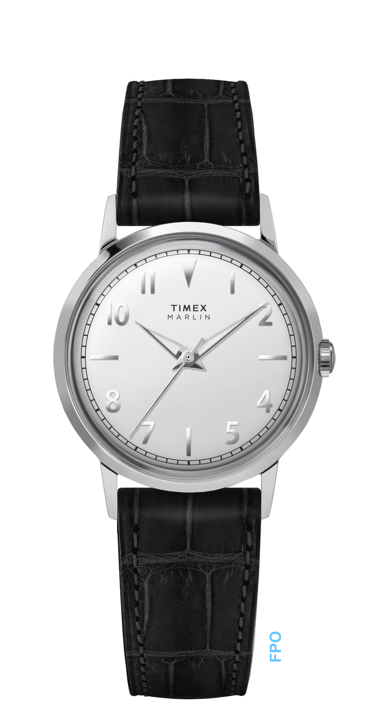 Marlin® Quartz 34mm Leather Strap Watch