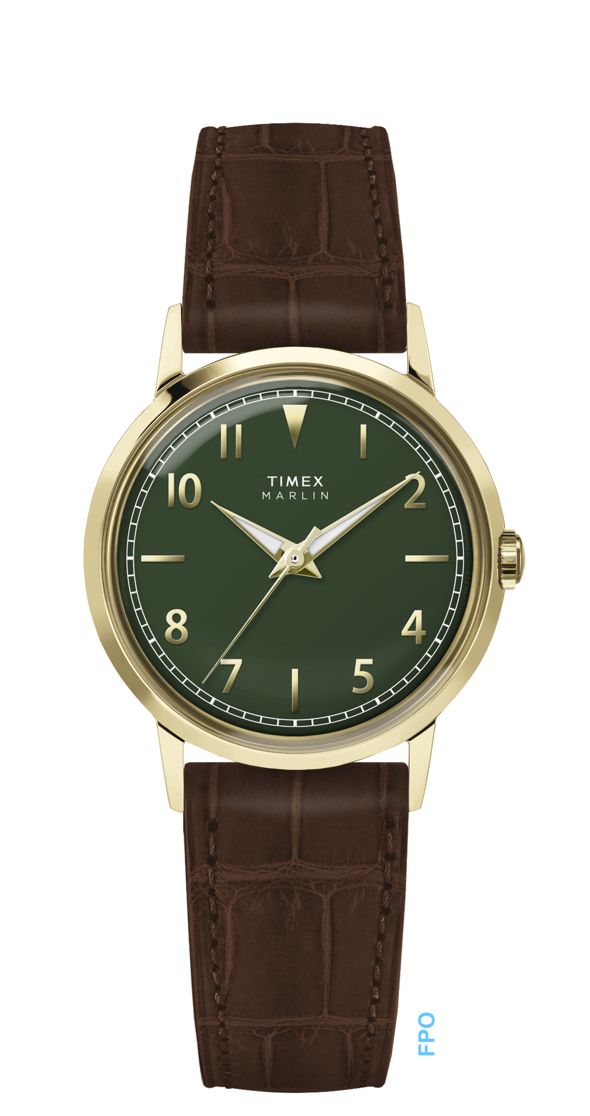 Marlin® Quartz 34mm Leather Strap Watch