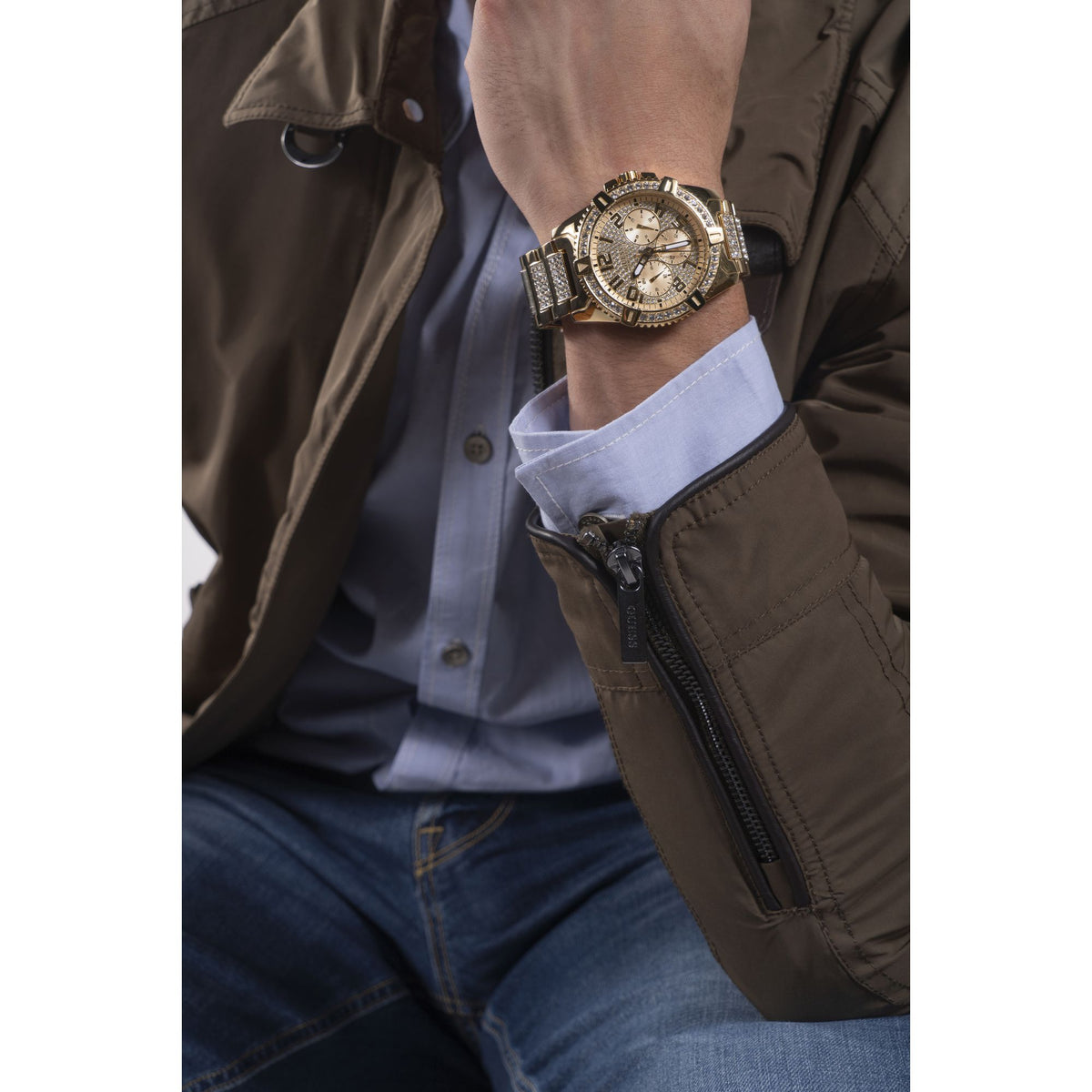 Frontier Gold Tone 48mm Watch