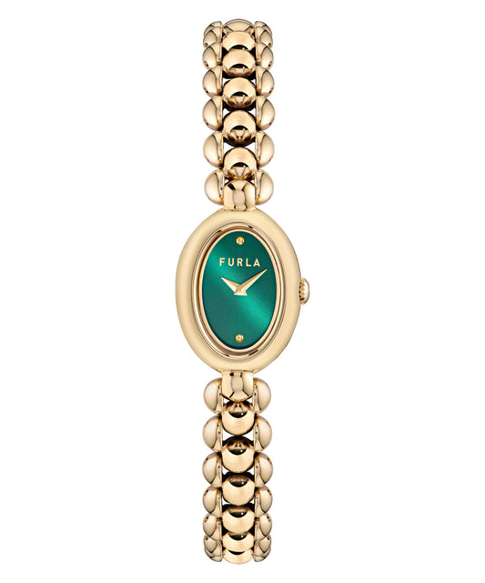 Delizia Green Yellow Gold-Tone Bracelet Watch