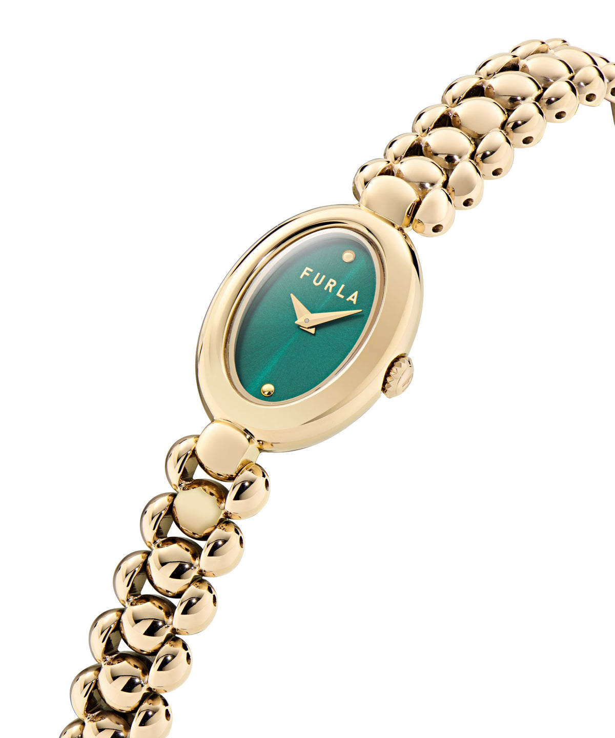 Delizia Green Yellow Gold-Tone Bracelet Watch
