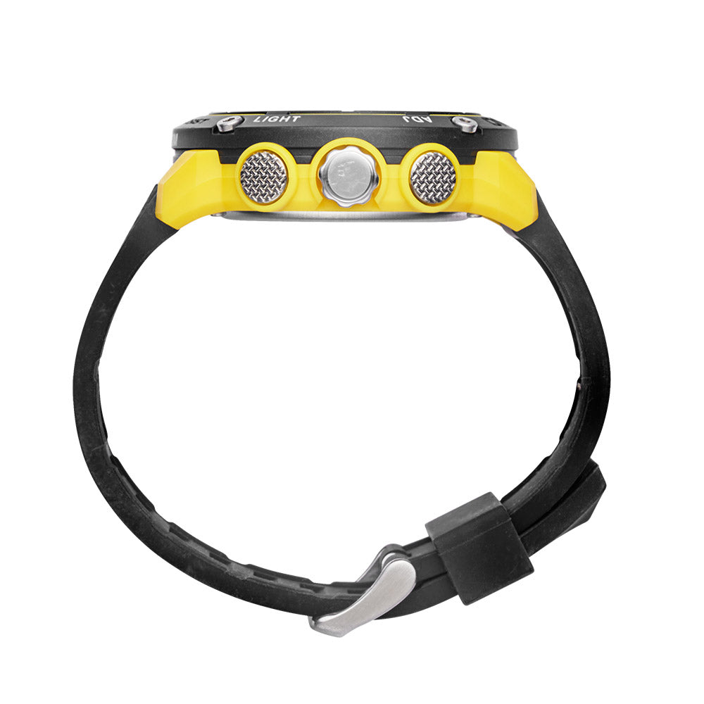 CONQUEST Black and Yellow Analogue and Digital Watch