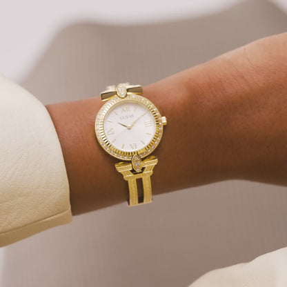 Guess Ladies Gold Tone 28mm Analogue Watch